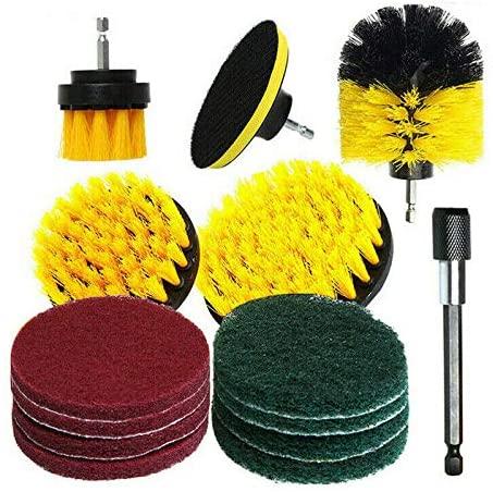 Ozoffer 14PC Drill Brush Tub Clean Electric Grout Power Scrubber Cleaning Combo Tool Kit
