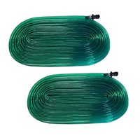 Ozoffer 1x/2x Hose Garden Soaker 15m Green Garden Tube Watering Soaker Hose