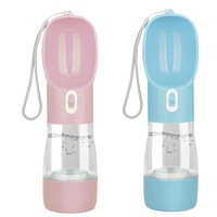 Ozoffer 2 in1 Puppy Dog Cat Pet Water Bottle Cup Drinking Travel Outdoor Portable Feeder