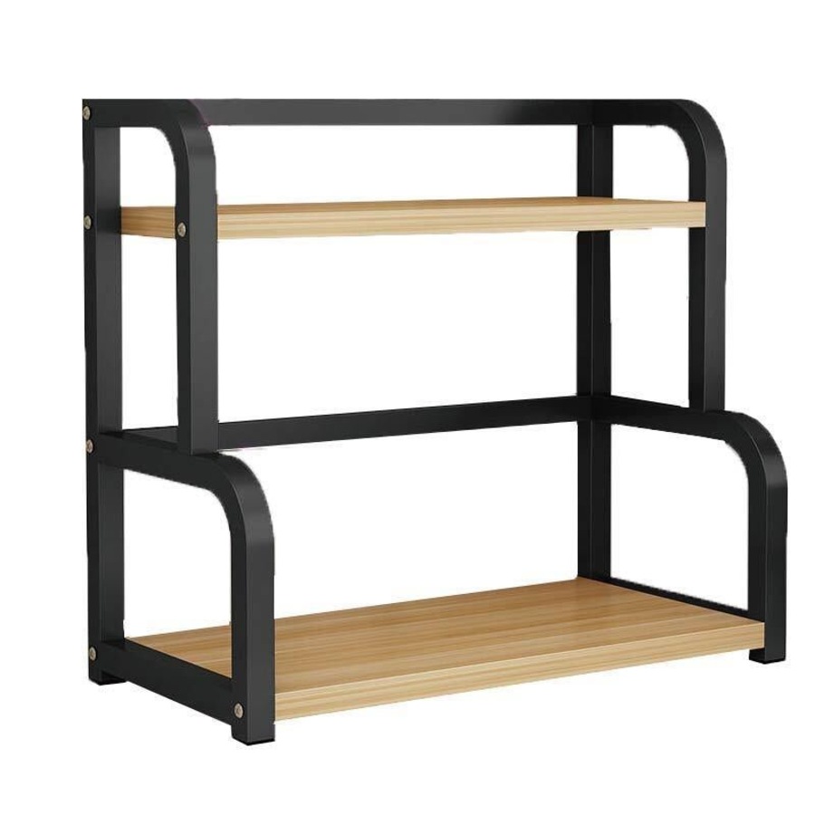 Ozoffer 2 Tier Kitchen Spice Rack Storage Organizer Seasoning Stand Shelf Countertop 40CM