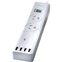 Ozoffer 2 Way Outlets Socket 4 USB Charger Charging Ports Surge Overload Protector