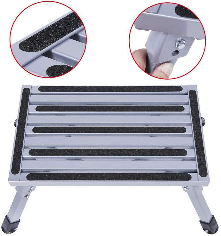 Ozoffer 200KG Portable Folding Aluminium Step Caravan Accessories Ladder Stool Trailer Unbranded Australia