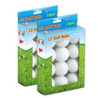 Ozoffer 24Pcs Practical Plastic Golf Training Balls Toy Indoor Outdoor Practice