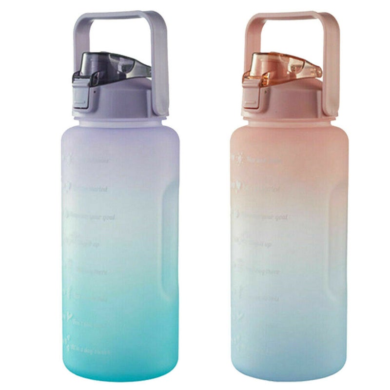 1000ml Tallboy Water Bottle With Black Straw Pull-Top Lid