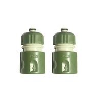 Ozoffer 2pce FELDSPAR Hose Connector with Stopper Garden Lawn Watering Plant Stop Valve