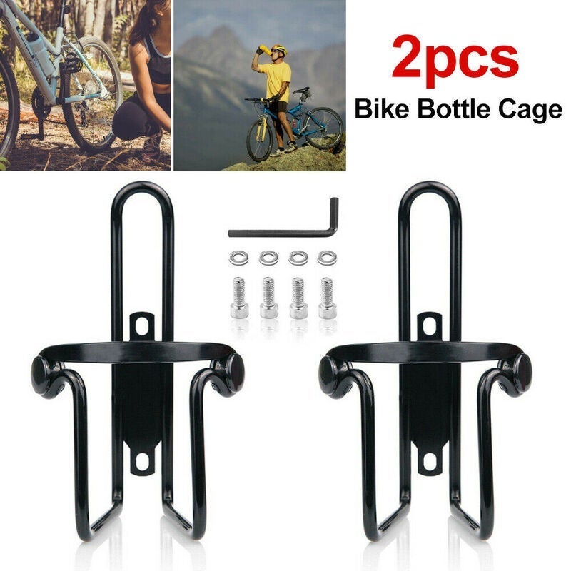 Ozoffer 2pcs Bicycle Bike Water Bottle Cage Drink Rack Mountain Bike Cup Holders Tool AU