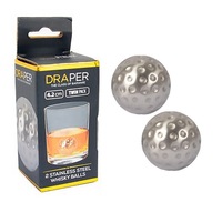 Ozoffer 2Pcs Stainless Steel Whiskey Ball Party Gift Set Ice Chilling Ball