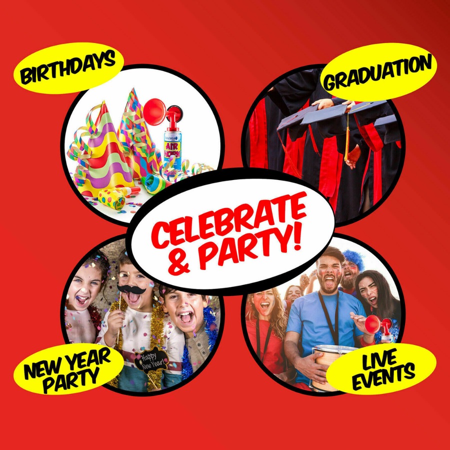 Ozoffer 2x Air Horn Sporting Events Special Occasions Parties Fun Loud 50g