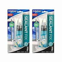 Ozoffer 2x Clear Silicone with Nozzle Tube Sealant Fix Waterproof Dries Clear