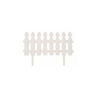 Ozoffer 2x Garden fence lawn edging border edge palisade fencing plastic
