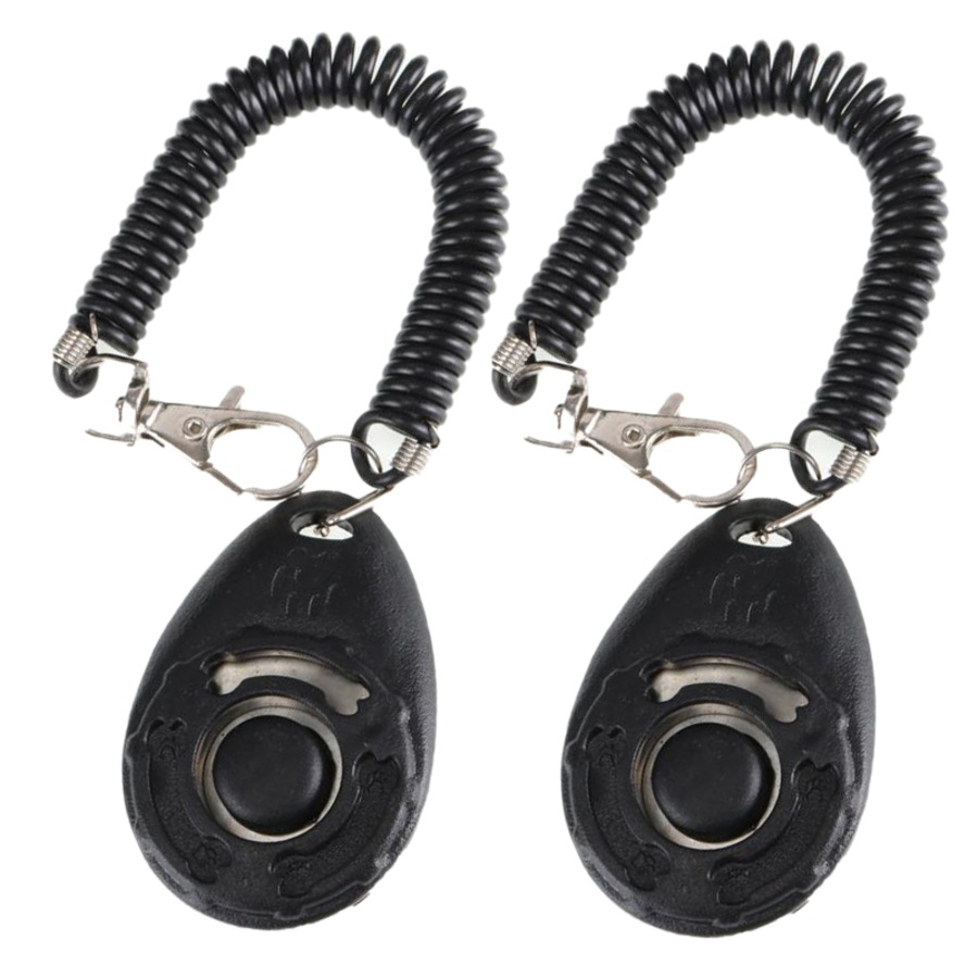 Ozoffer 2x Mini Pet Training Clicker Trainer Dog Training Clicker Pet Training Accessories