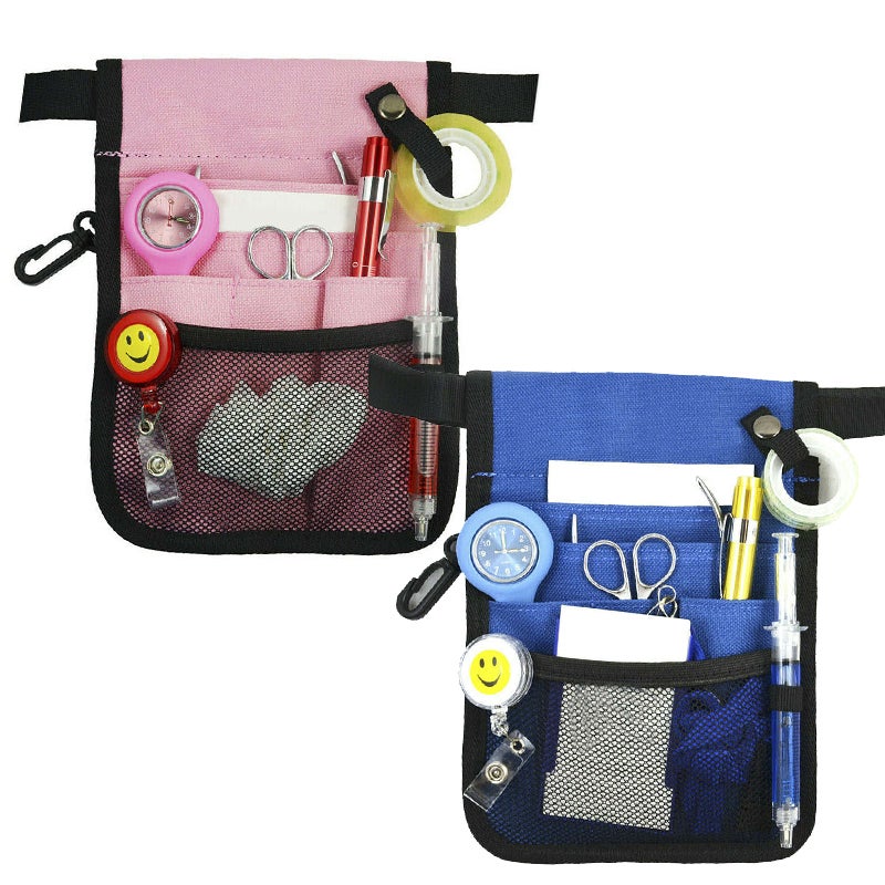 Ozoffer Nurse Pouch Extra Pocket Quick Pick Vet Agecare Bag with Belt Strap