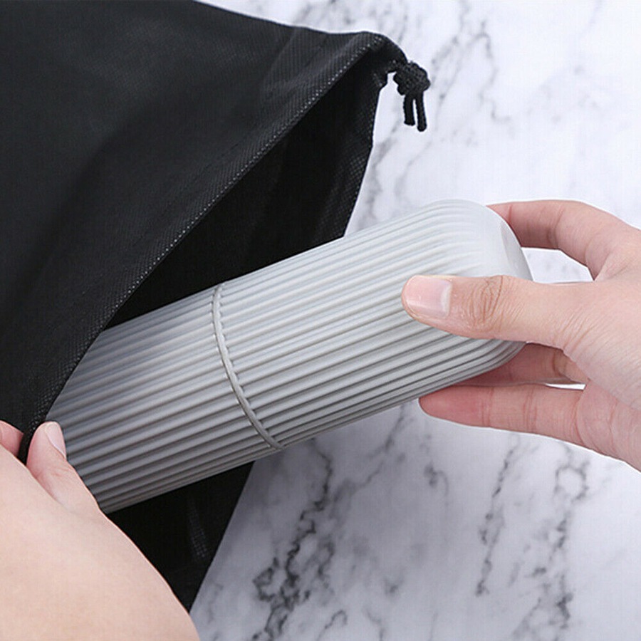 Ozoffer 2x Portable Toothbrush Paste Holder Case Covered Travel Tooth Brush Box