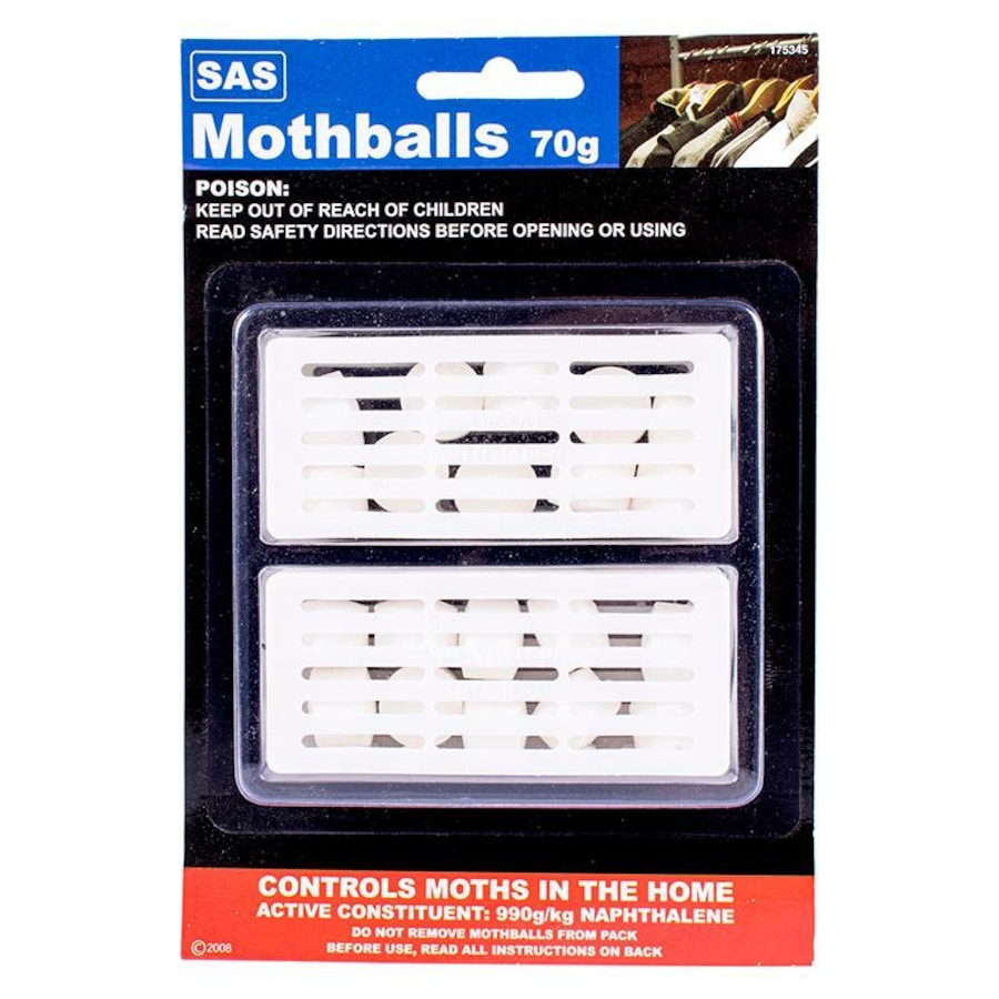Ozoffer 2x Twin Pack Mothballs Non-Toxic Cage 70G Moths Silverfish Bedroom Office Storage