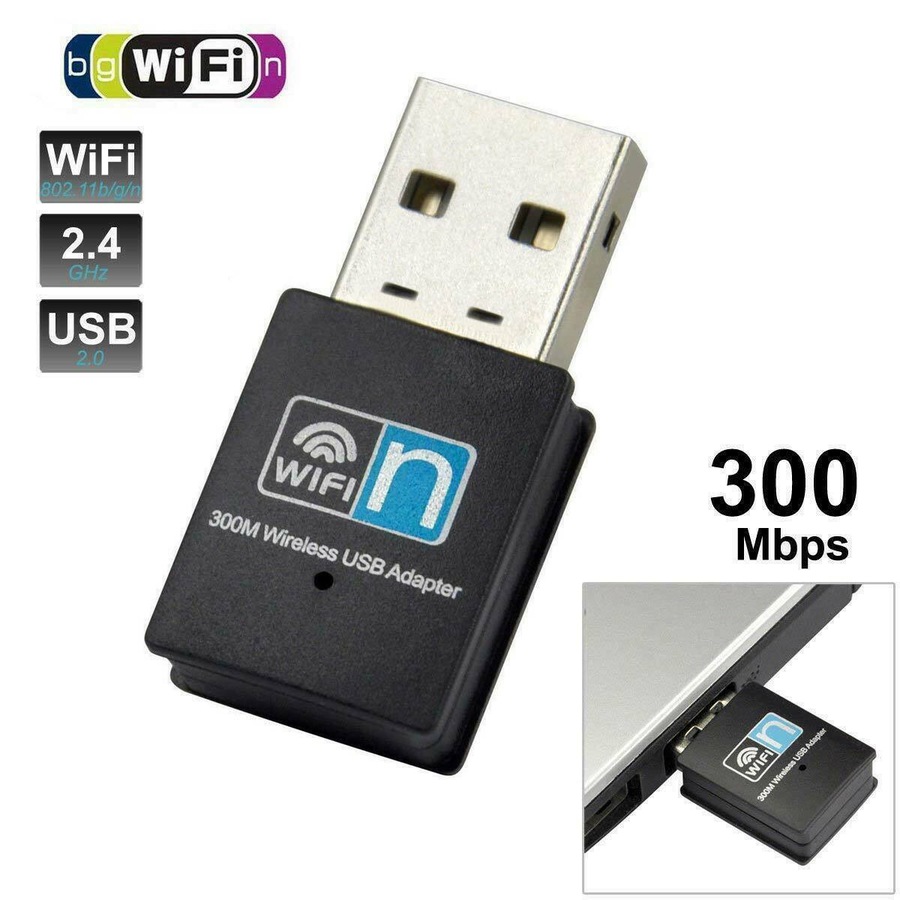 Ozoffer 2x USB Wireless N WiFi Adapter Dongle Network LAN Card 802.11n 300Mbps Win10