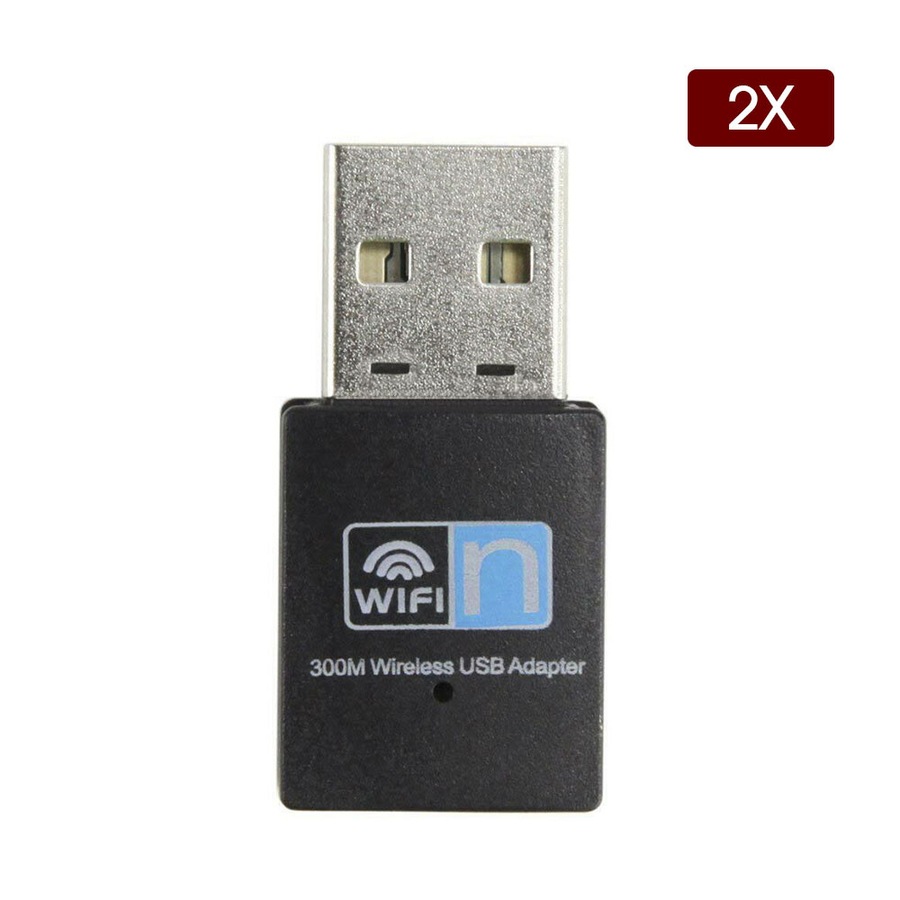 Ozoffer 2x USB Wireless N WiFi Adapter Dongle Network LAN Card 802.11n 300Mbps Win10