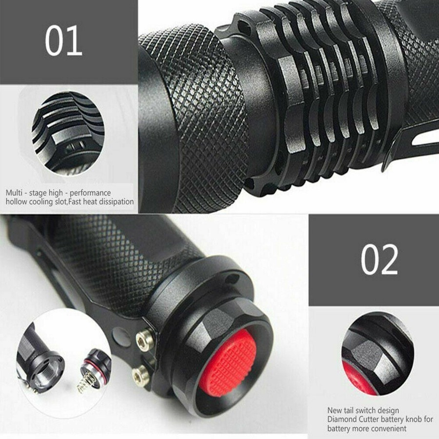 Ozoffer 2x UV Ultra Violet LED Flashlight Blacklight Light 395 nM Inspection Lamp Torch