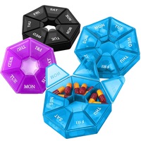 Ozoffer 2x Weekly 7/14Day Tablet Pill Box Holder Medicine Storage Organizer Case Containers