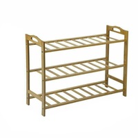 Ozoffer 3 Tier Layer Shoe Rack Bamboo Wooden Shelf Stand Storage Organizer