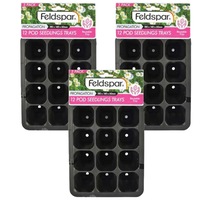 Ozoffer 3PCS of 12 Hole Plant Seeds Grow Plant Propagation Nursery Seedling Tray Set