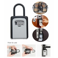 Ozoffer 4-Digit Combination Lock Key Safe Storage Box Padlock Security Home