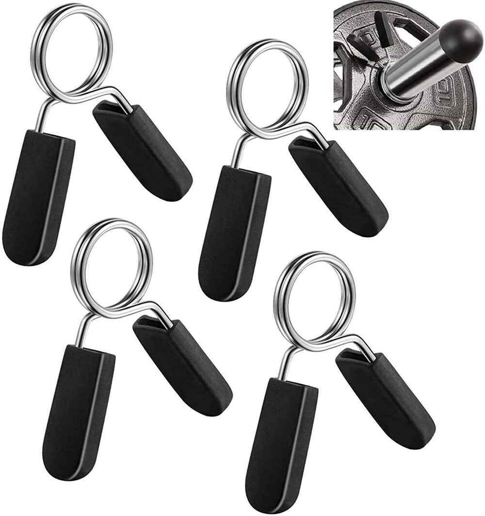Ozoffer 4pcs 25mm Clamp Home Gym Standard Weight Lifting Bar Collars Barbell Lock