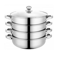 Ozoffer 4Tier Stainless Steel Steamer Meat Vegetable Cooking Steam Pot Kitchen Tool