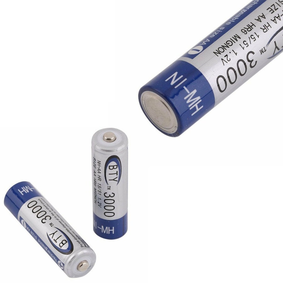 Ozoffer 4x Rechargeable Battery AA 3000mAh & 4x AAA 1000mAh Rechargeable Battery Set