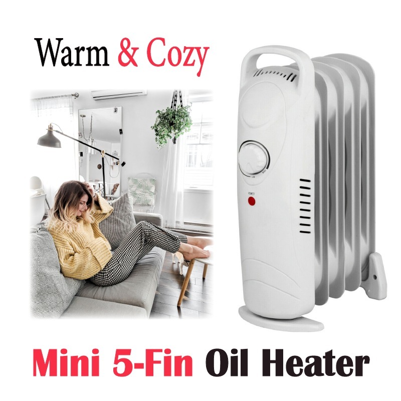 Buy Ozoffer 5-Fin Oil Heater 500W Mini 240V Portable Electrical Radiator  Energy Efficient - MyDeal