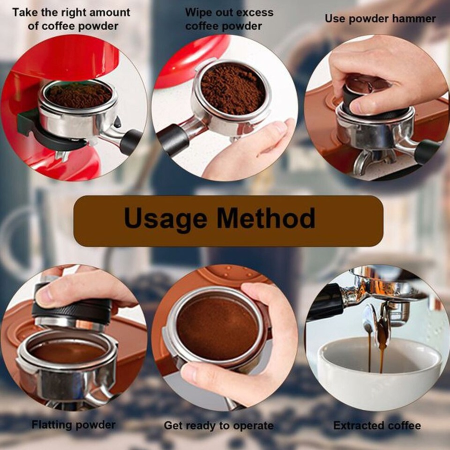 Buy Ozoffer 58mm Coffee Distributor Tamper Distribution Dual Head ...