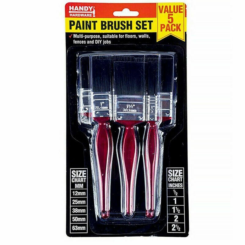Ozoffer 5x Paint Pro Brush Set Multifunctional Paint Brushes kit Wall Assorted Size