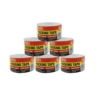 Ozoffer 6 Rolls Packaging Tape Clear Sticky Sealing Adhesive Tape Transparent 48mm 50m
