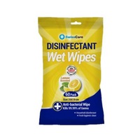 Ozoffer 60 Sheets Swisscare Antibacterial Disinfectant Wet Wipes Lemon Scent