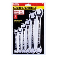 Ozoffer 6PCE Spanner Set Heavy Duty Rust Proof 8-19mm Varied Sizes Combo