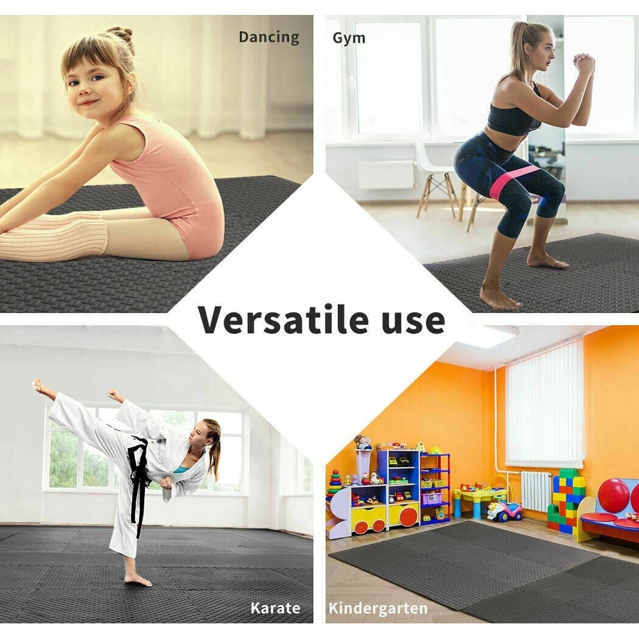 Ozoffer 6PCS x Interlocking Heavy Duty EVA Foam Gym Flooring Floor Mat