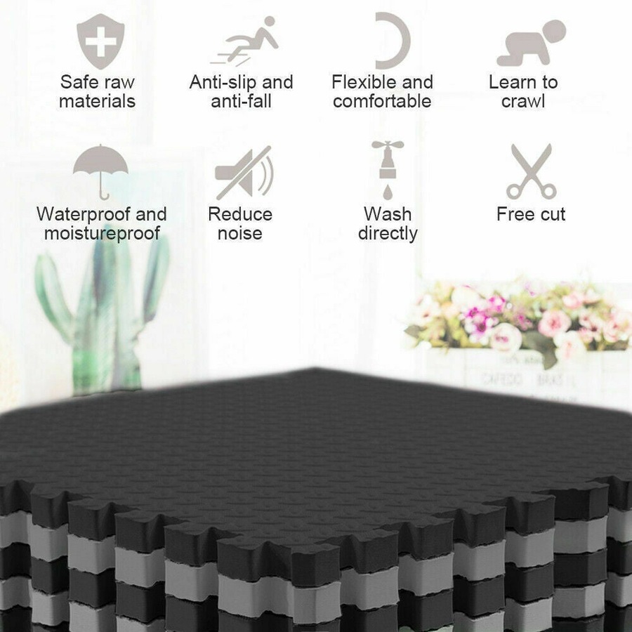 Ozoffer 6PCS x Interlocking Heavy Duty EVA Foam Gym Flooring Floor Mat