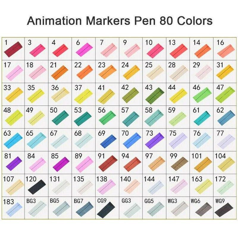 Buy 80PCS TOUCH Markers Marker Pen Set Dual Heads Graphic Artist Craft  Sketch Copic - MyDeal