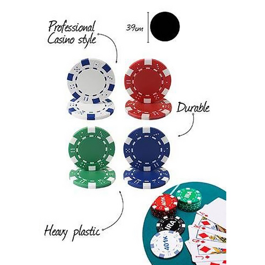 Ozoffer 80Pcs Poker Game Chip Set TEXAS Casino Size