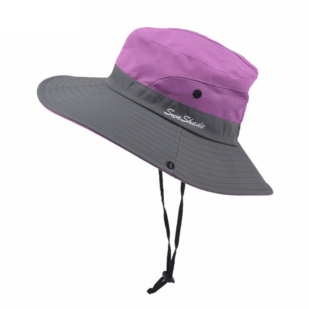 Ozoffer Beach Sun Protection Travel Cap Folding Wide Brim Floppy Summer Ponytail Hat