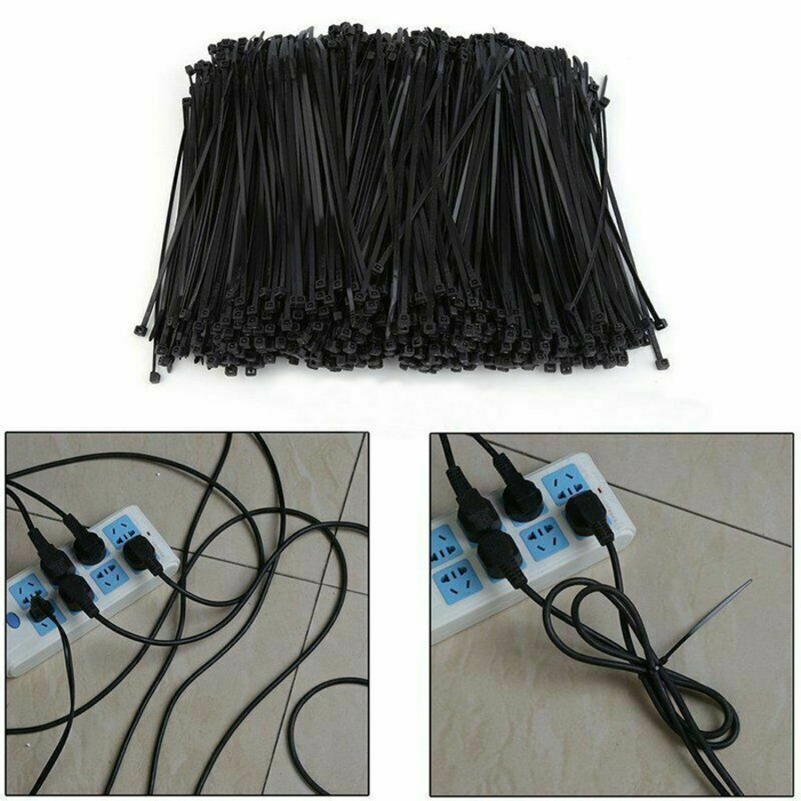 Ozoffer Cable Ties Zip Ties Nylon UV Stabilised Bulk Black Cable Tie 200x
