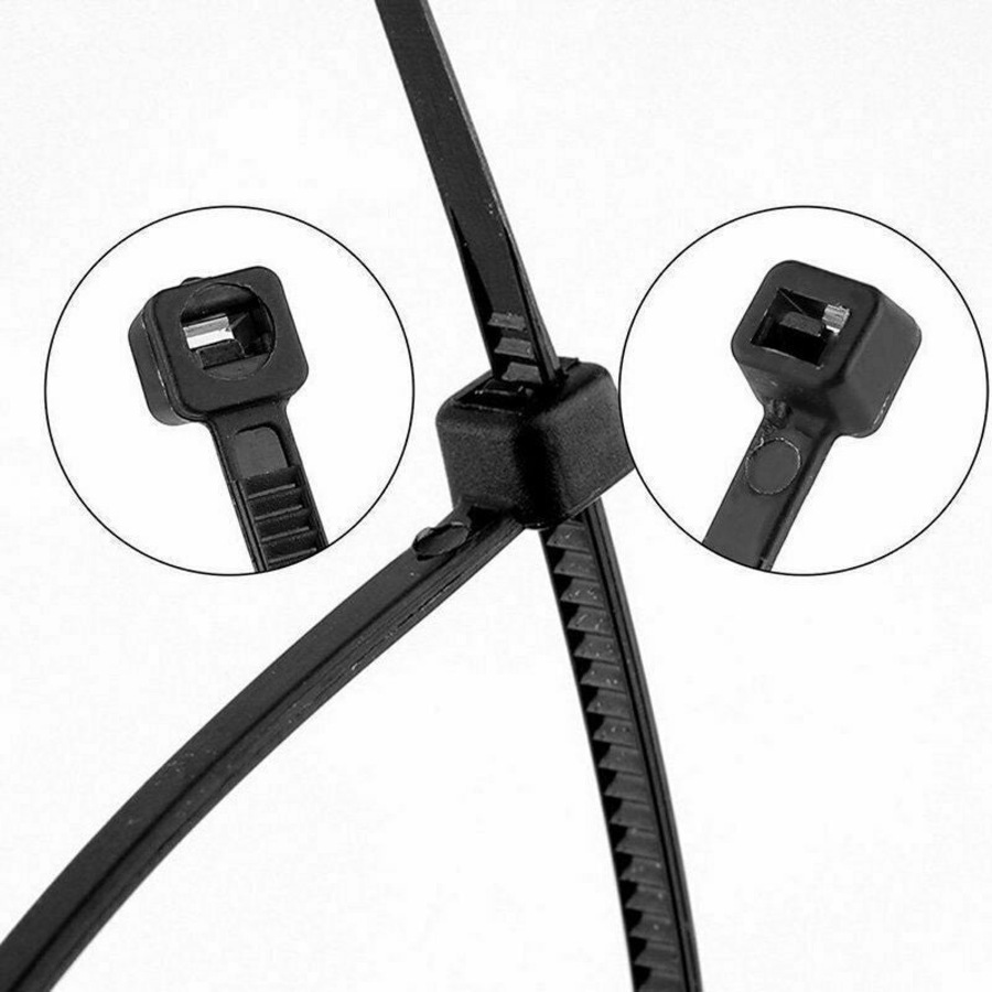 Ozoffer Cable Ties Zip Ties Nylon UV Stabilised Bulk Black Cable Tie 200x