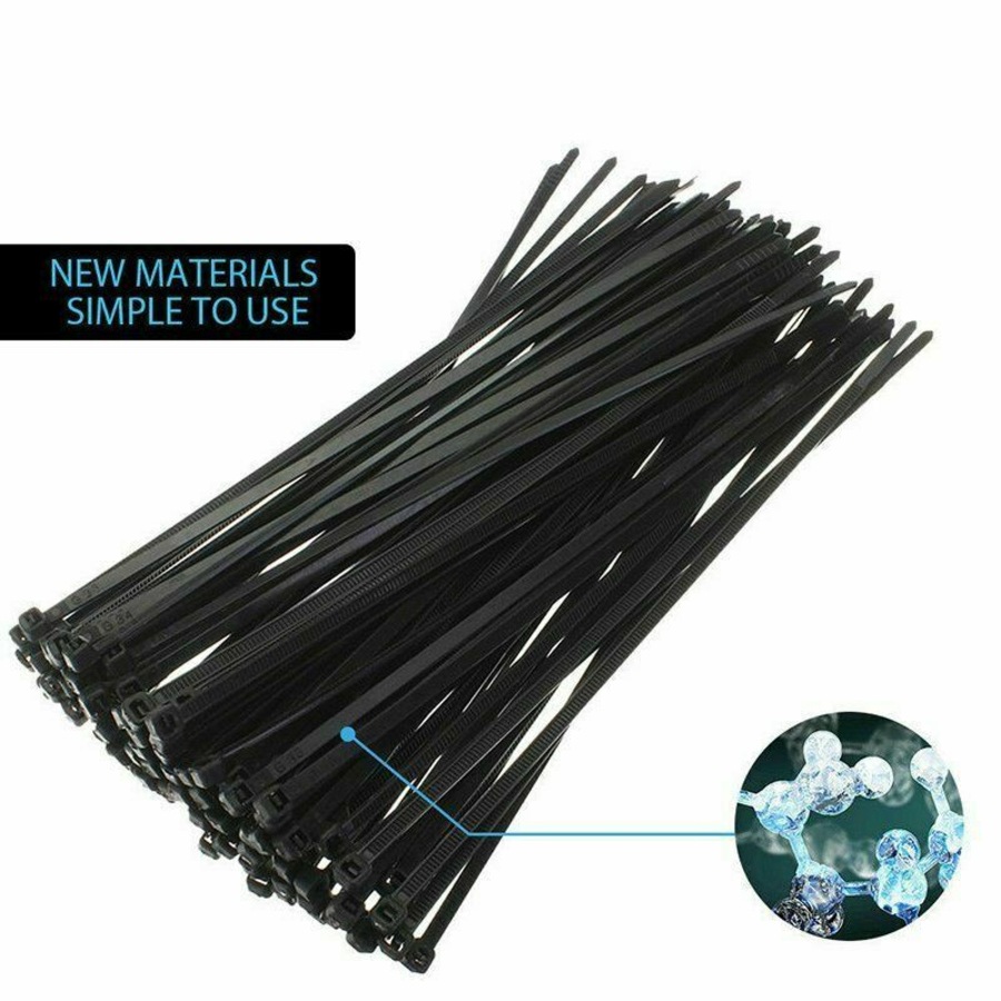 Ozoffer Cable Ties Zip Ties Nylon UV Stabilised Bulk Black Cable Tie 200x