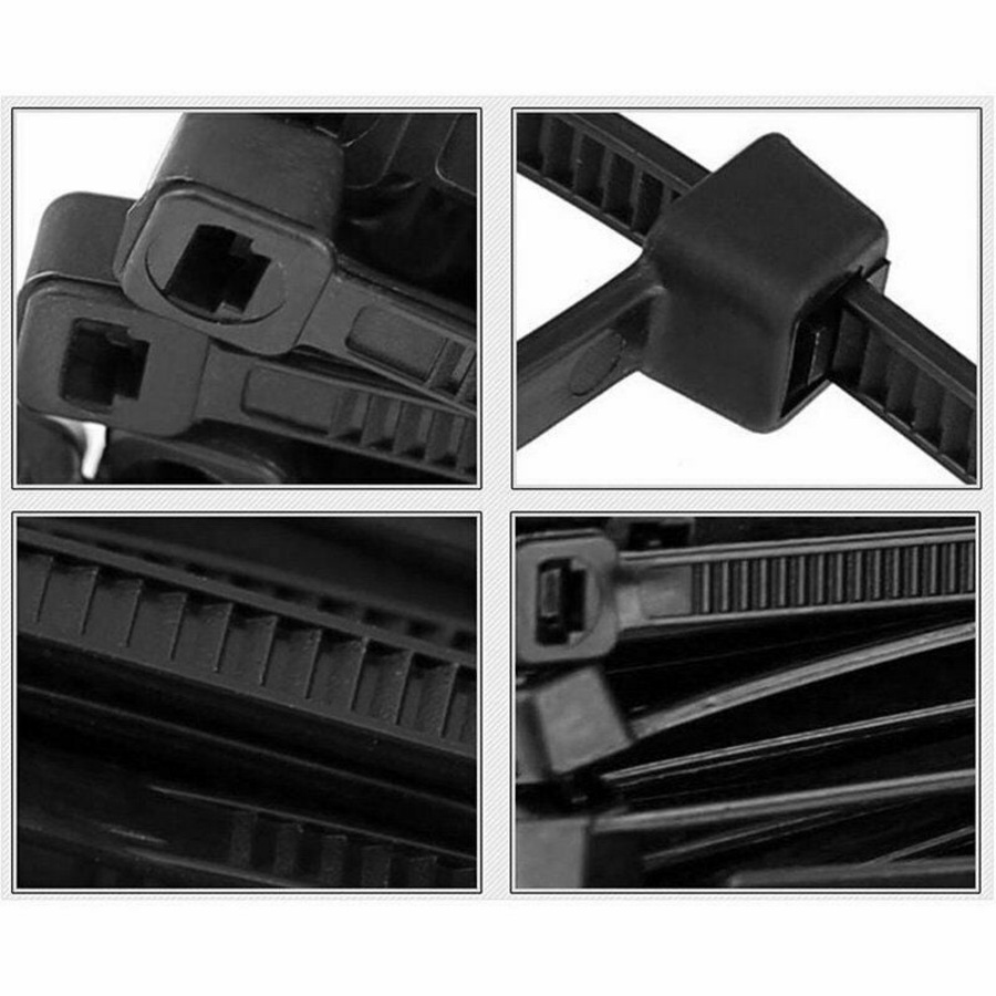 Ozoffer Cable Ties Zip Ties Nylon UV Stabilised Bulk Black Cable Tie 200x