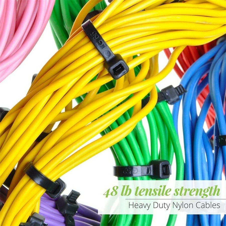 Ozoffer Cable Ties Zip Ties Strong Nylon UV Stabilised 200x Bulk Black Cable Tie 4x200mm