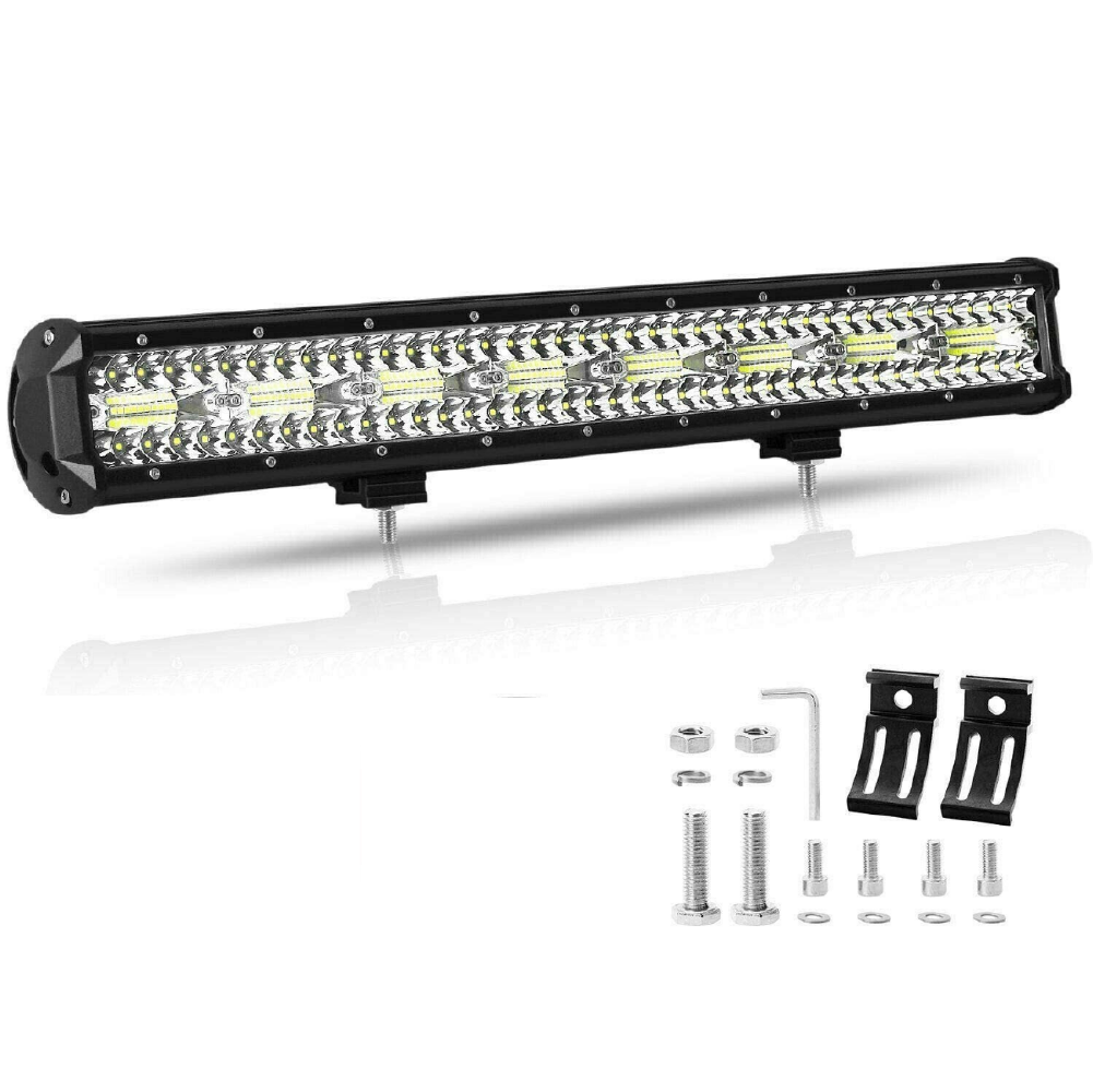 Ozoffer CREE LED Light Bar 20 inch Tri-row Spot Flood Combo Driving Offroad Truck 4WD AU