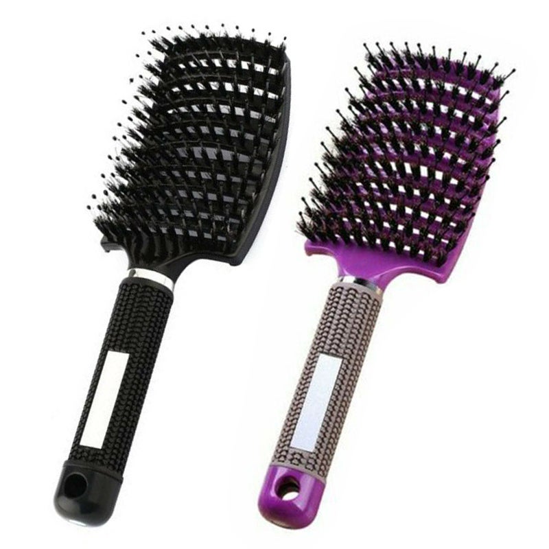 Ozoffer Detangling Hairbrush Nylon & Bristle Hair Women Scalp Massage Comb Brush