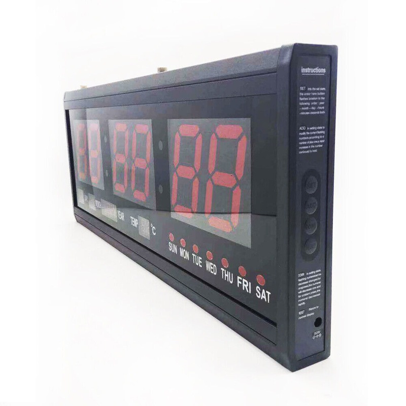 Buy Ozoffer Digital Large Big Jumbo LED Wall Desk alarm Clock MyDeal