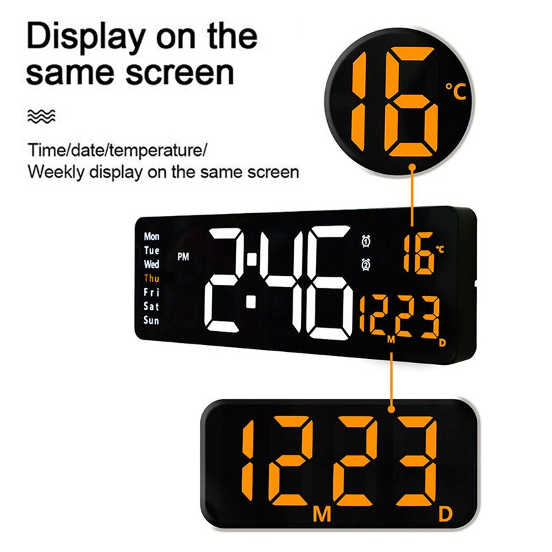 Buy Ozoffer Digital Large Big Jumbo LED Wall Desk Clock Display With