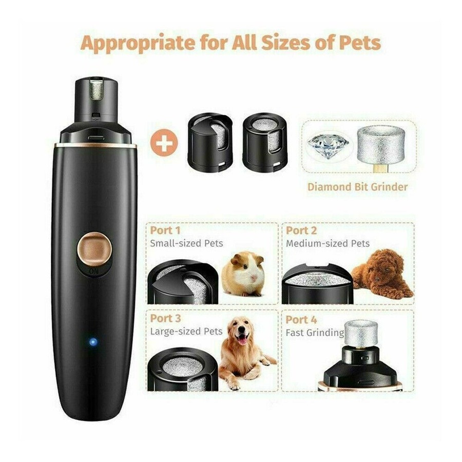 Ozoffer Electric Dog Toe Nail File Grinder Clippers Pet Cat Claw Grooming Trimmer Tools