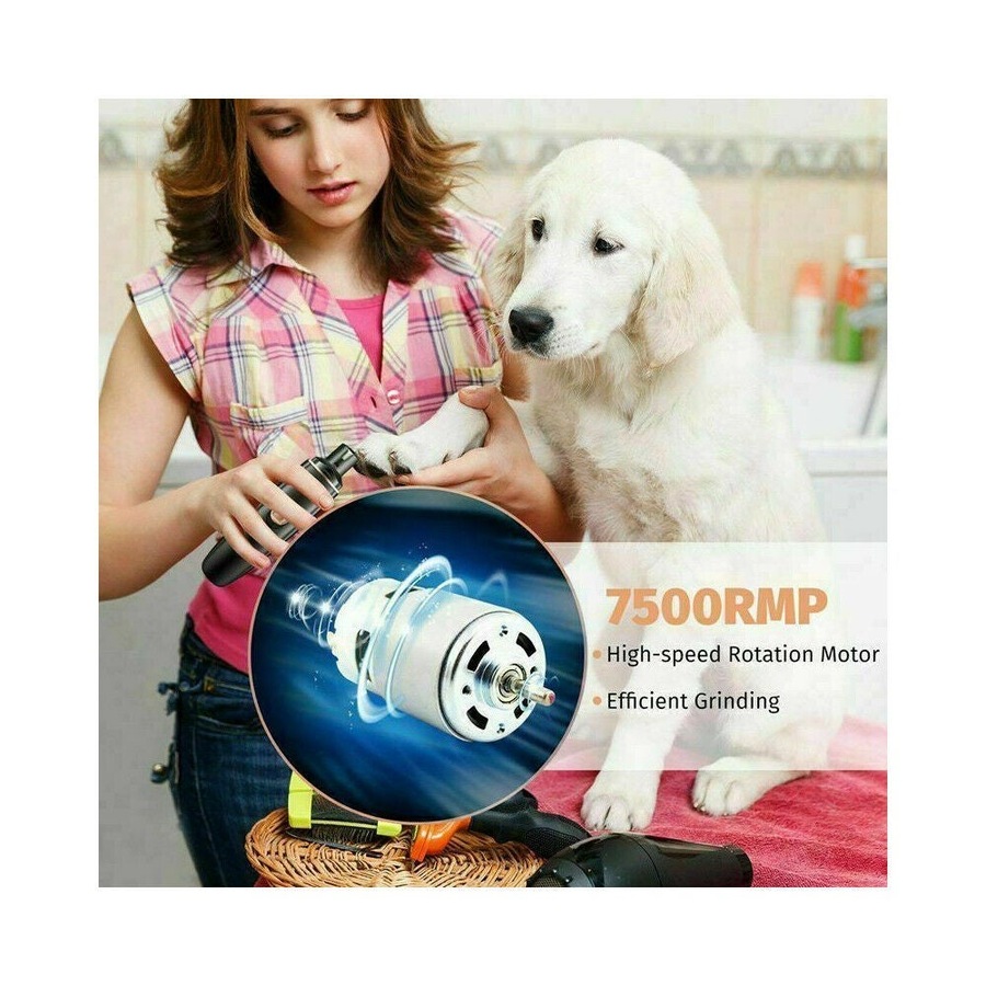 Ozoffer Electric Dog Toe Nail File Grinder Clippers Pet Cat Claw Grooming Trimmer Tools